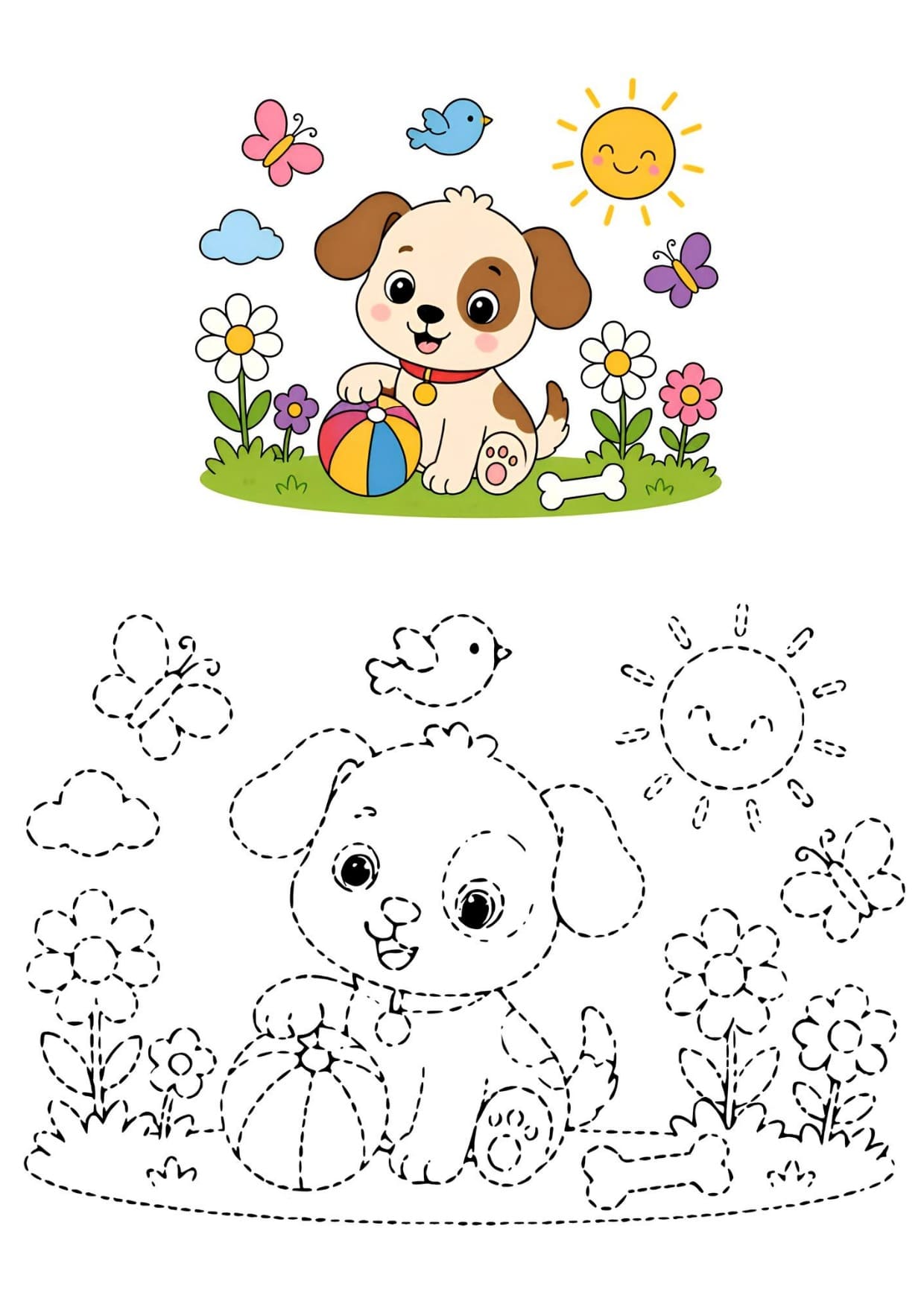 Desenhos Fofos Para Colorir de Animais Imprimir PDF Recorte