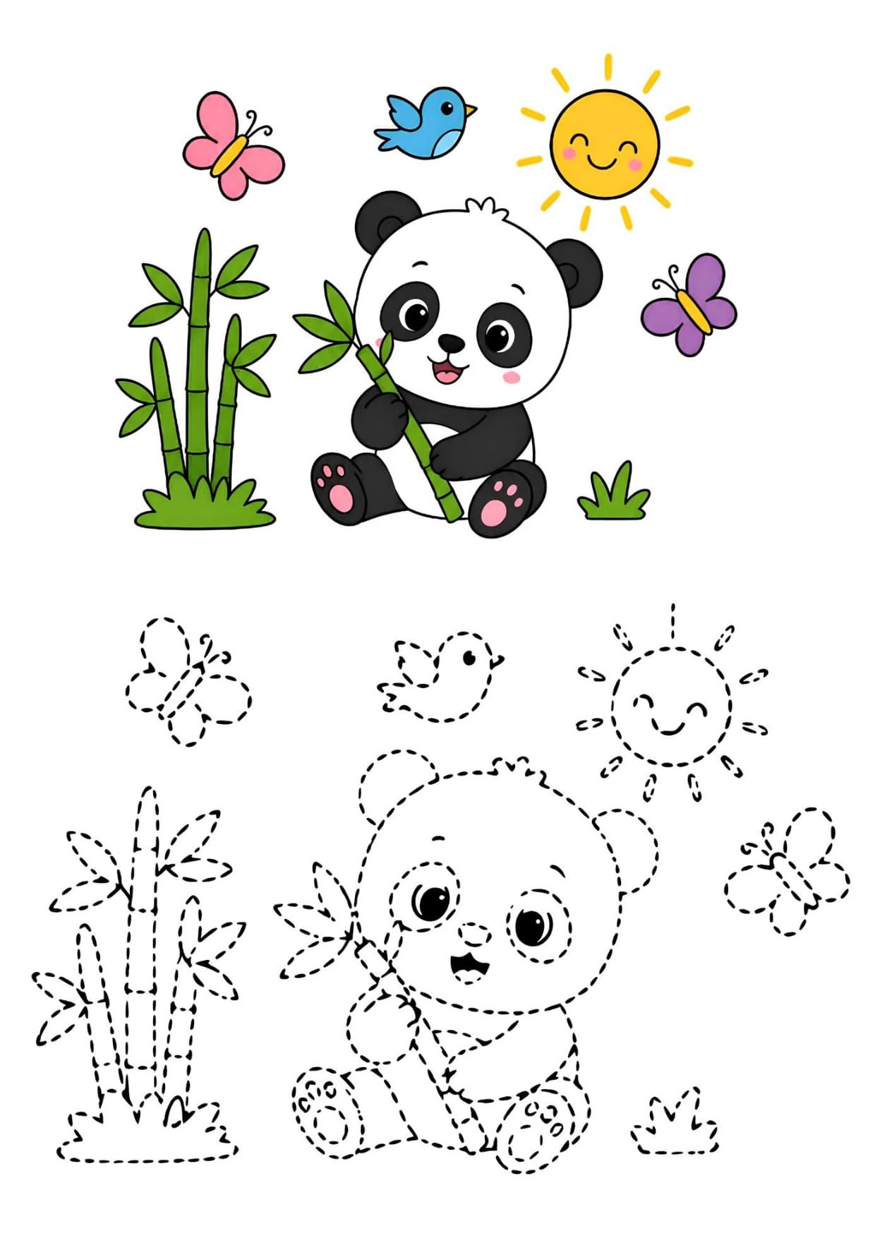 Desenhos Fofos Para Colorir de Animais Imprimir PDF Recorte