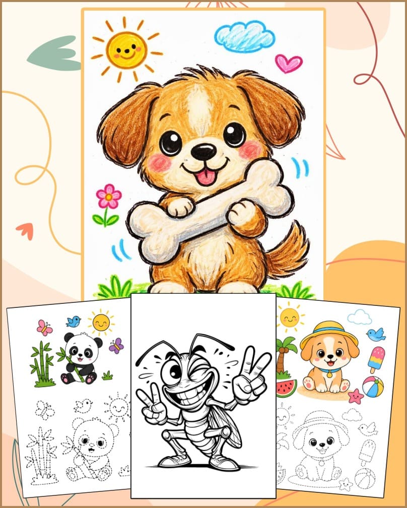 Desenhos Fofos Para Colorir de Animais Imprimir PDF