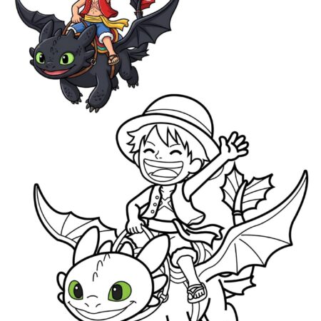 Desenho Luffy Anime Para Colorir e Imprimir PDF