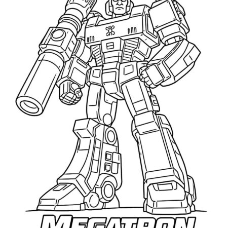 Desenho Megatron Transformers Para Colorir e Imprimir PDF