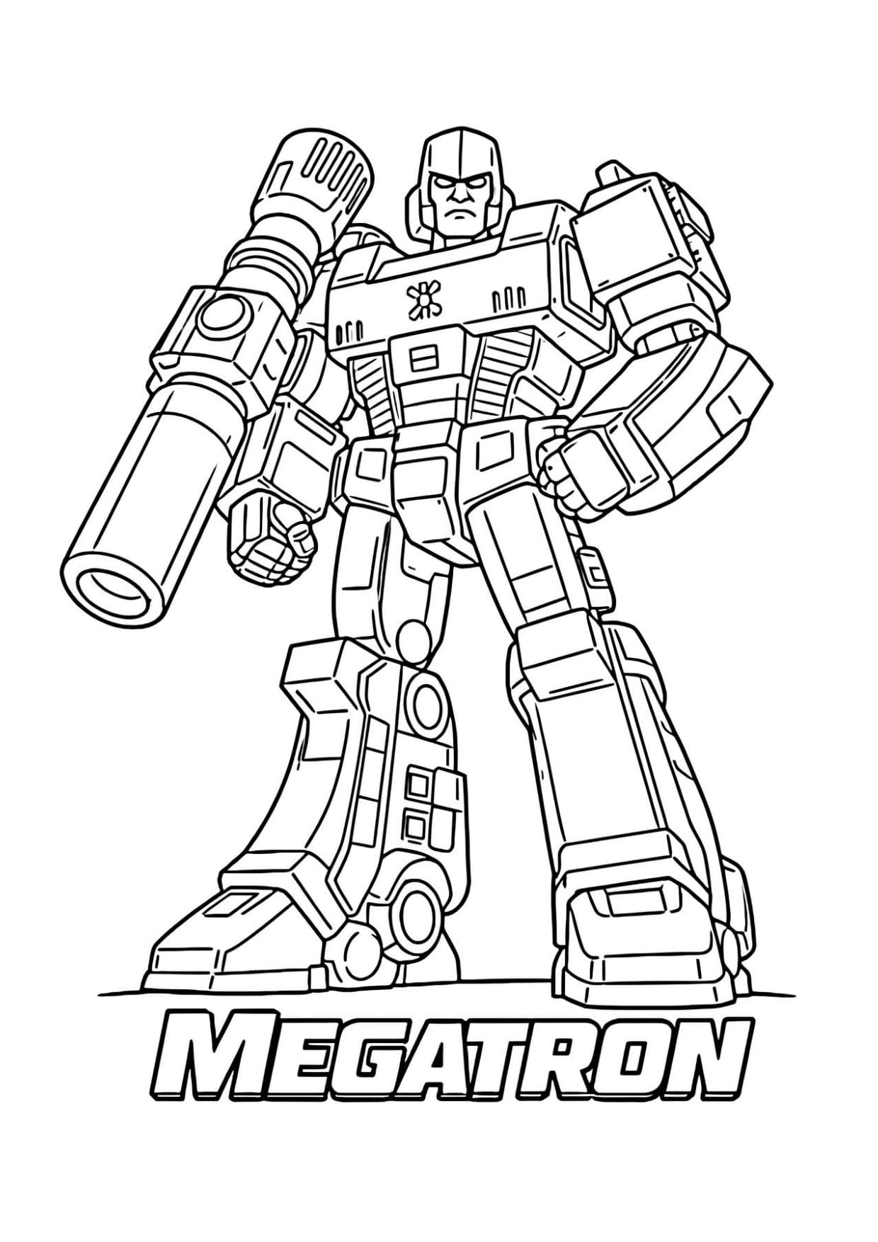 Desenho Megatron Transformers Para Colorir e Imprimir PDF