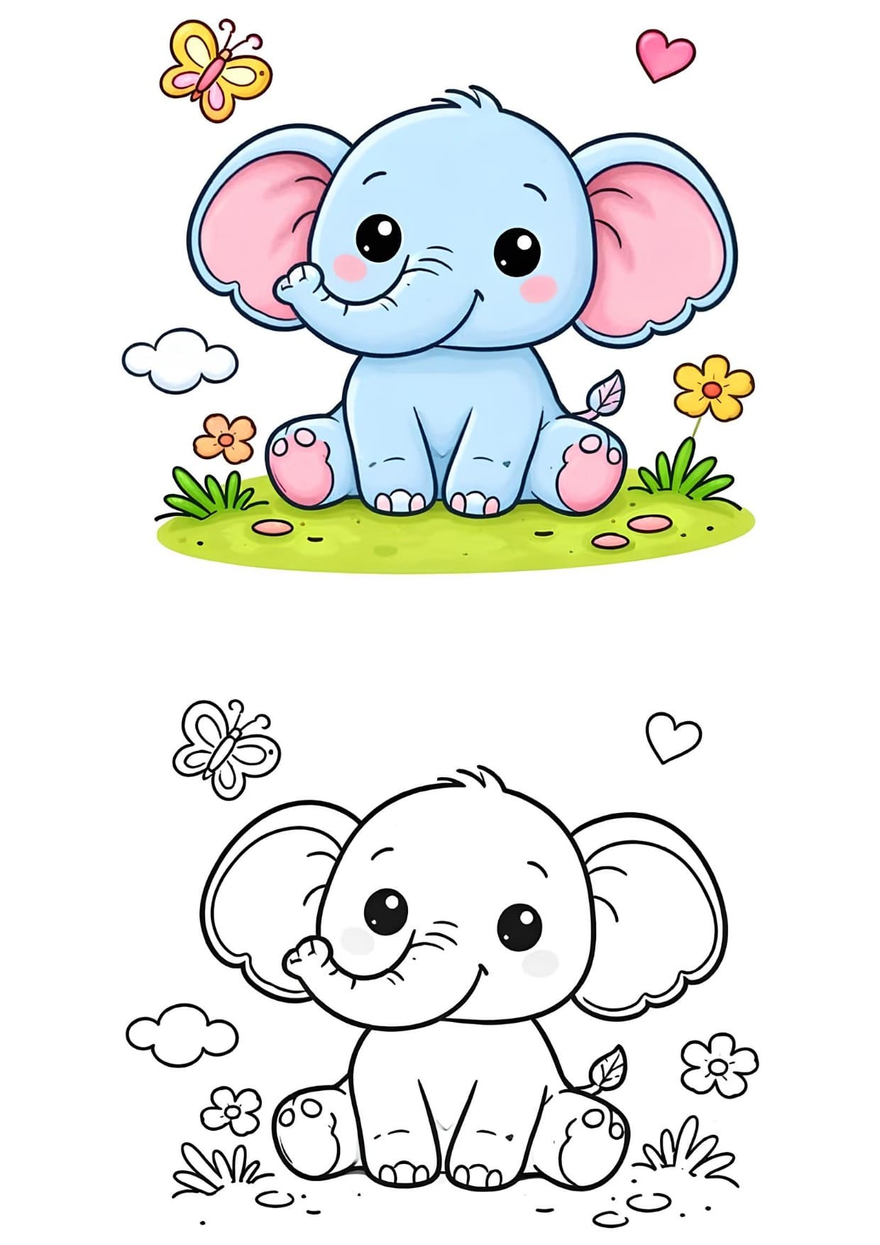 Desenhos de Animais Fofos Para Colorir Infantil - Imprimir PDF