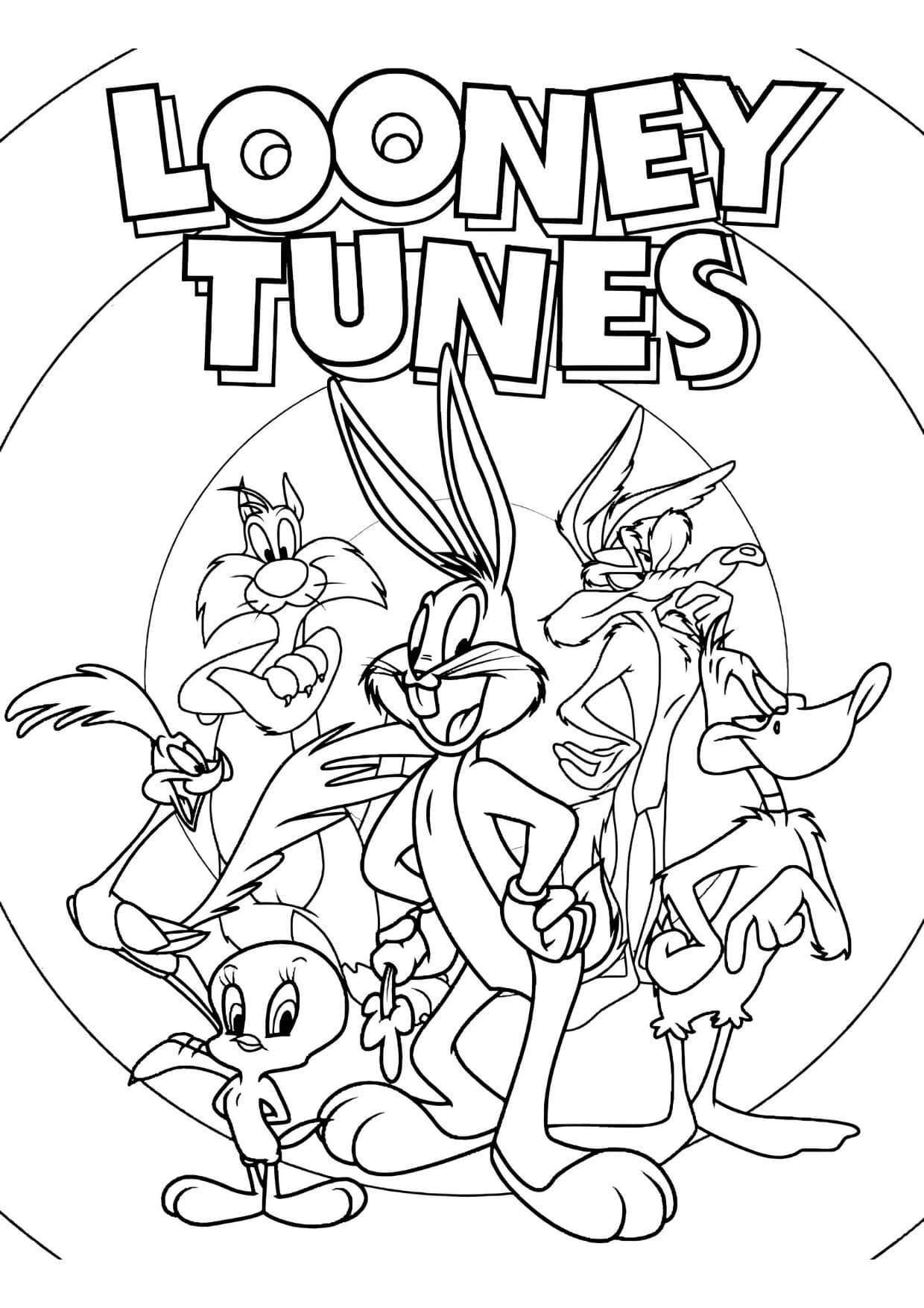 Desenho Lonney Tunes Para Colorir e Imprimir PDF