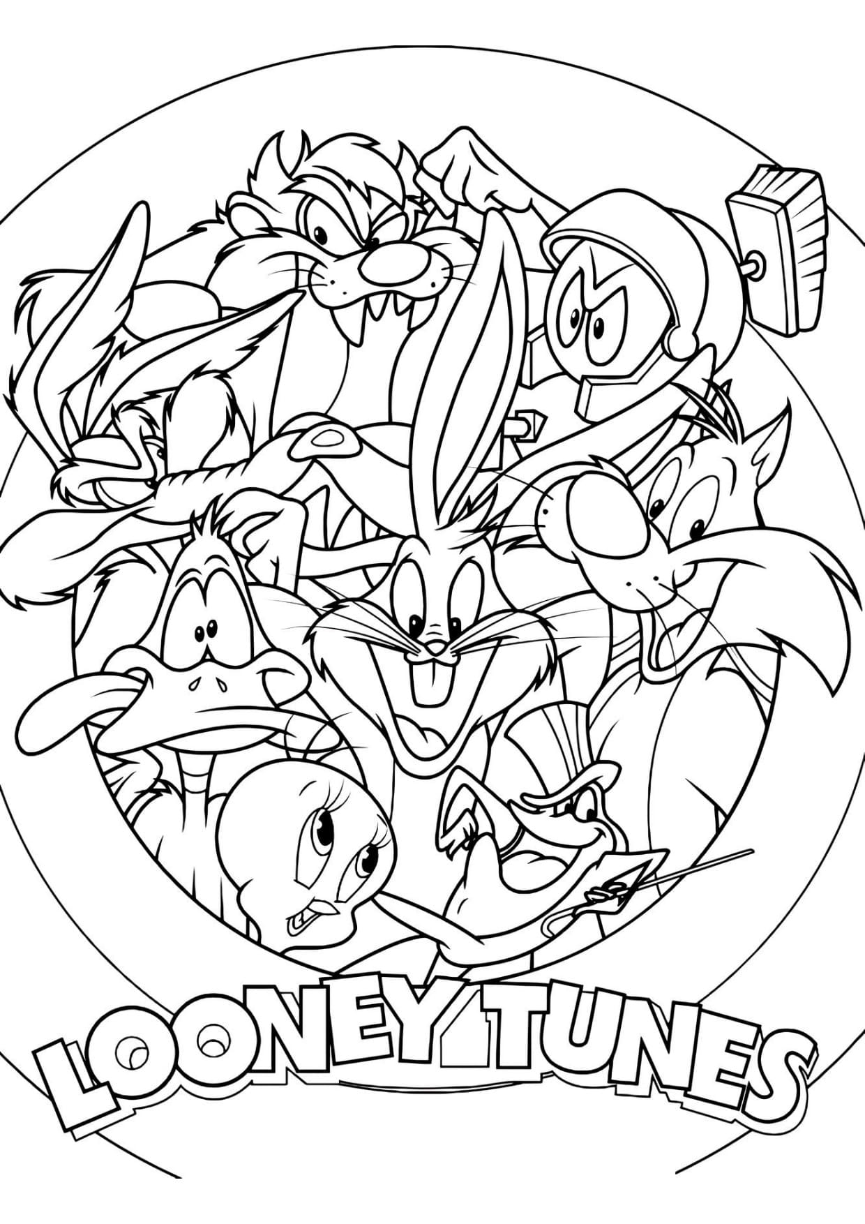Desenho Lonney Tunes Para Colorir e Imprimir PDF