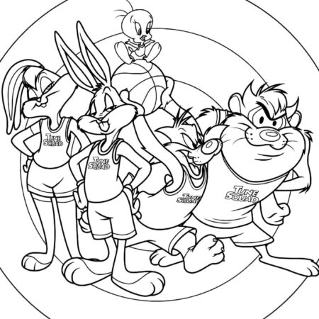 Desenho Lonney Tunes Space Jam Para Imprimir e Colorir PDF