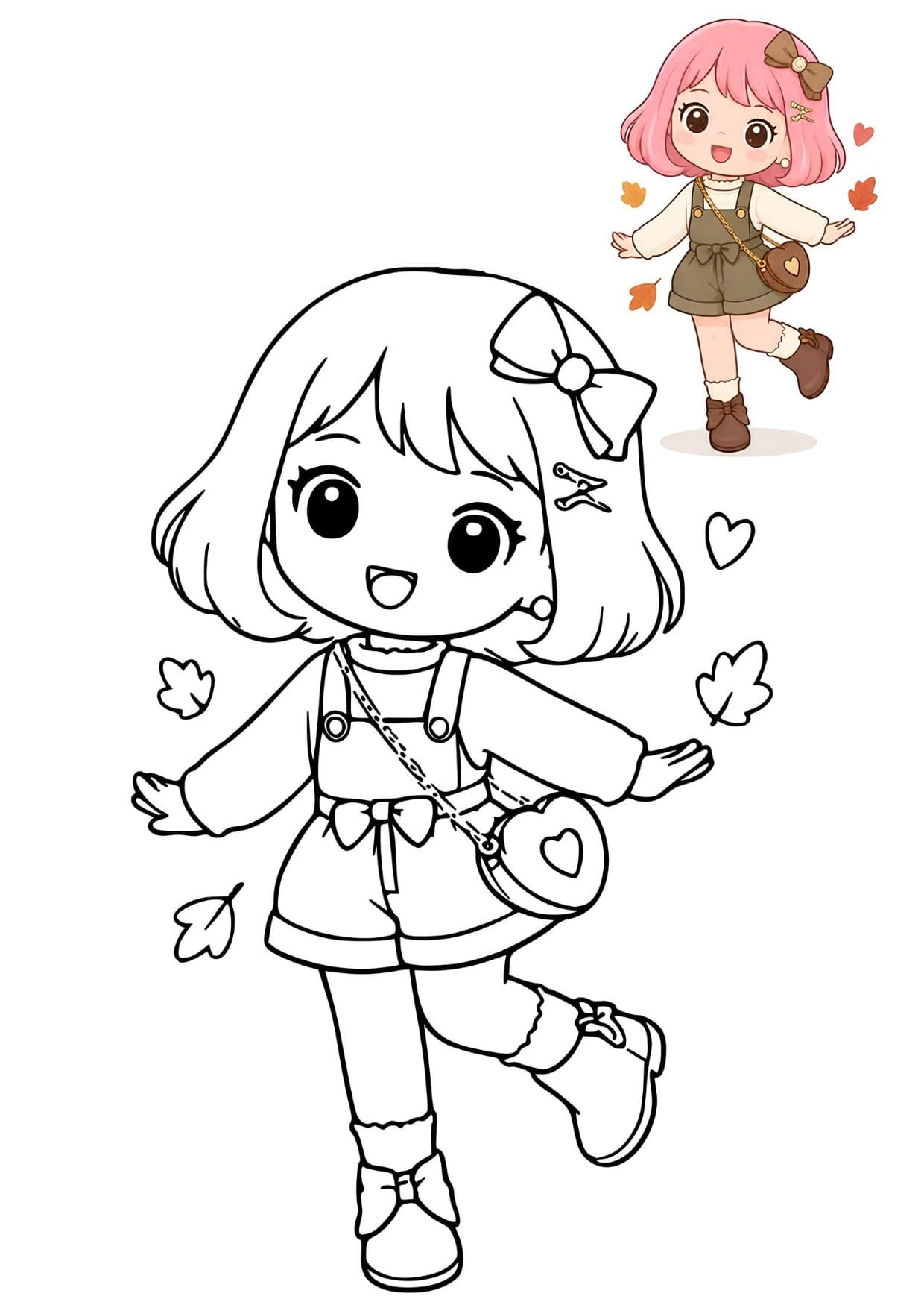 Desenho Para Colorir Infantil Menina Fofa - Imprimir PDF