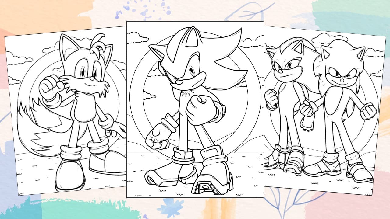Desenhos do Sonic Para Imprimir e Colorir PDF Grátis