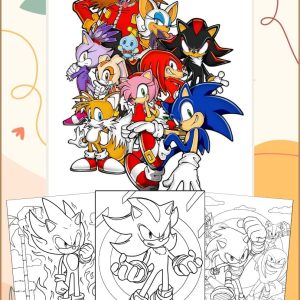 Desenhos do Sonic Para Colorir e Pintar Imprimir PDF