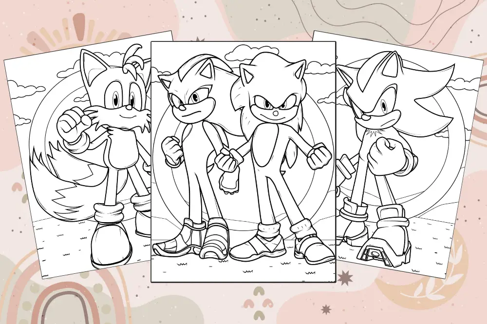 Desenhos do Sonic Para Colorir e Pintar Imprimir PDF
