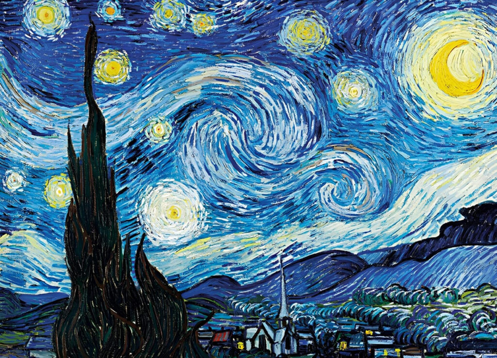Pintura A Noite Estrelada de Vincent van Gogh