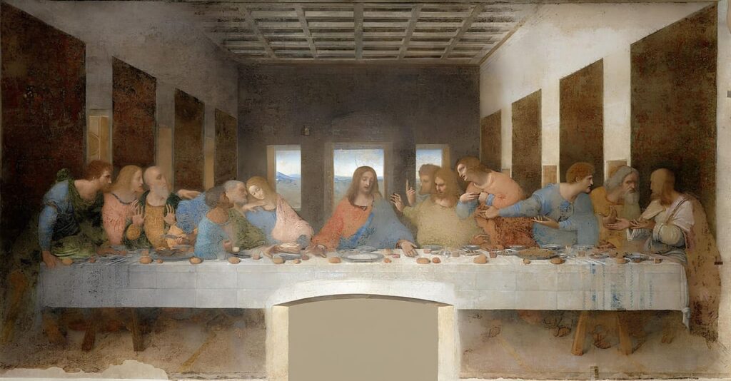 Pintura A Última Ceia de Leonardo da Vinci do Renascimento