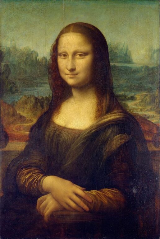 Pintura Mona Lisa de Leonardo da Vinci do Renascimento