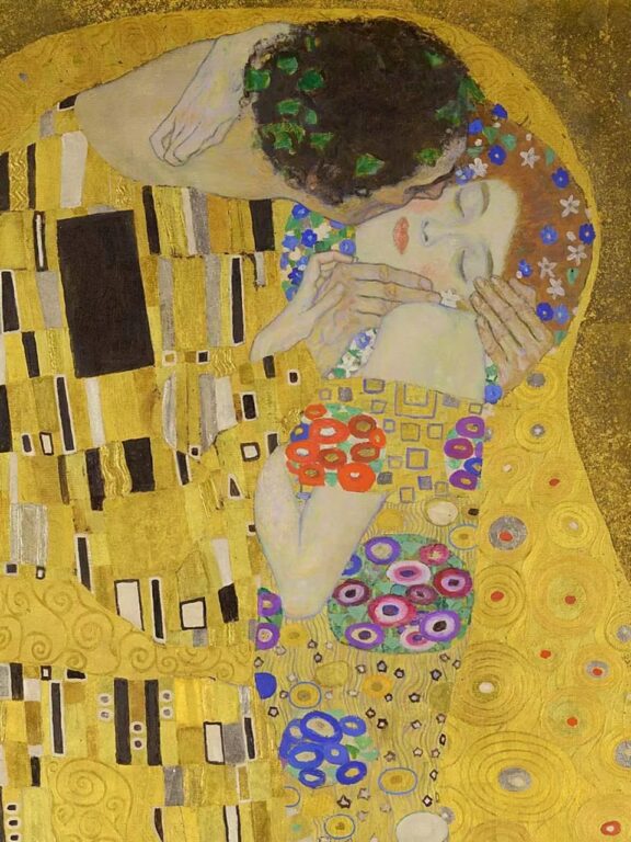 Pintura O Beijo de Gustav Klimt - Simbolismo