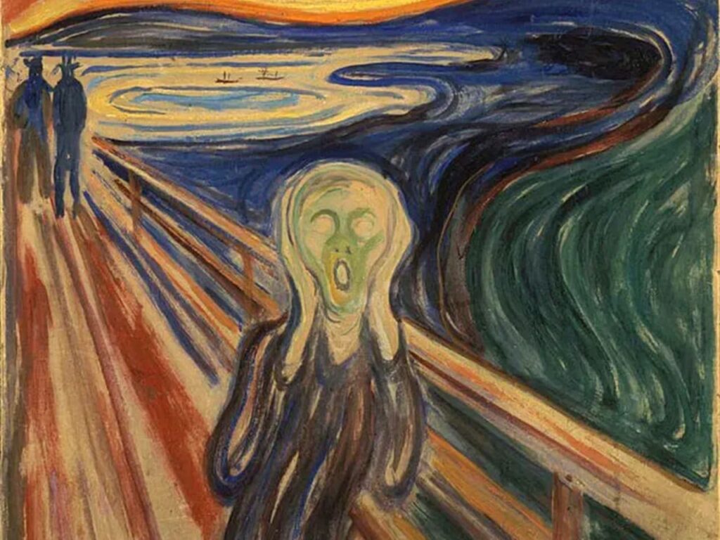 Pintura O Grito de Edvard Munch Expressionismo